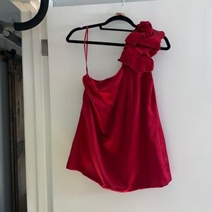 Silk one shoulder blouse